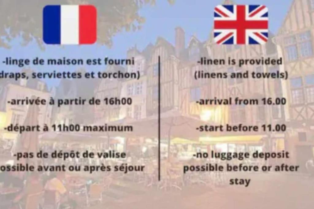 T3 Centre-Ville Avec Parking Tours Eksteriør bilde